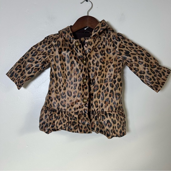 GAP Baby Leopard Print Rain Coat - Picture 1 of 3
